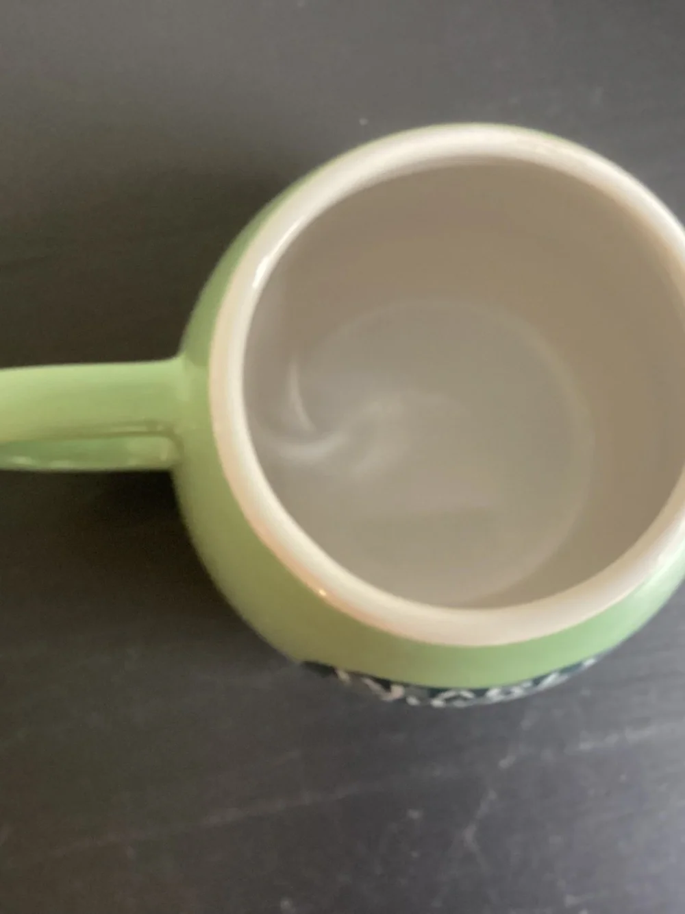 Clay Art “BEARLY AWAKE” 16oz Coffee Mug Green with Black Bear